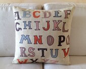 1 handmade linen colorful sunshine words printed throw pillow cover / cushion case 18"