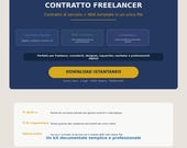 Contratto Freelancer Template Italiano | Contratto Servizi | NDA Template | Accordo Prestazione Professionale Editabile