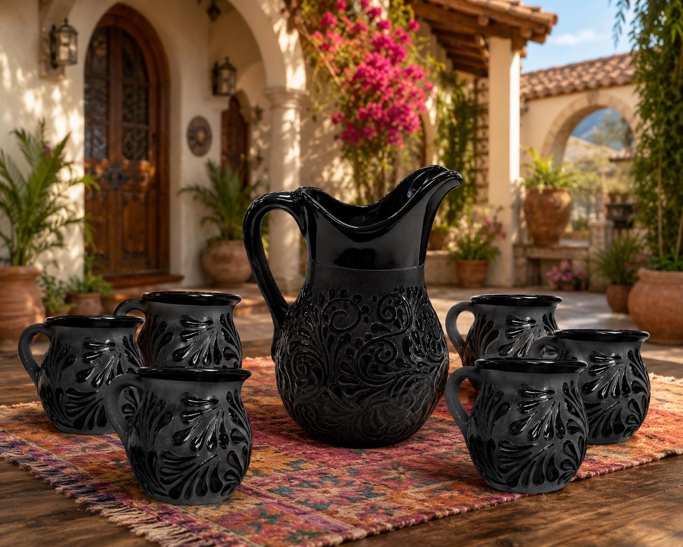 チャピ　メキシコ　セット Mexican Pitcher and Cup Set - Etsy