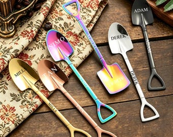 Personalisierte geschnitzte Metall Löffel Schaufel, Einzigartige Benutzerdefinierte Name Utensil, Geburtstagsgeschenk, Reisegeschenk.