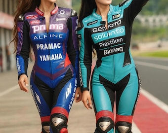 Custom Women's Leather Motorcycle Racing Suit – CE-Approved Protective Biker Bodysuit