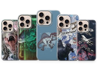 Funda para teléfono Spinosaurus con diseño de dinosaurio para iPhone 17, 16 Pro, 15, 14, 13, 12, Samsung S25, S24, S23, S22, A16, A56, A55, Pixel 10