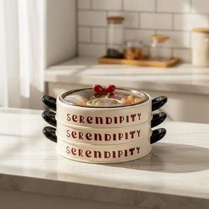 May include: A white ceramic mug with a black handle and the text "But First, Coffee" in a black, bold font. The mug is sitting on a wooden surface. The mug is approximately 4 inches tall.