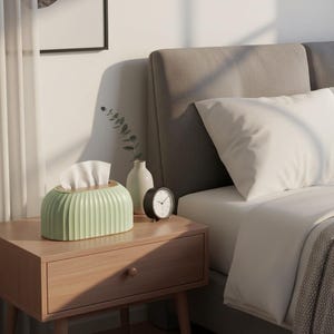 Tissue Box Cover, Modern Luxury Facial Tissue Box Holder, Decorative Plastic Rectangular Tissue Box Case for Bathroom Home Office Decor