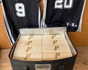 Juego de torre gigante de caídas con grabado personalizado / Juego de jardín de equipos de Texas (Bolsa de almacenamiento)