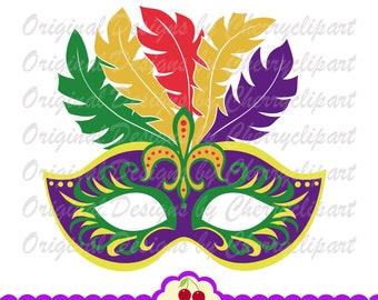 Mardi Gras Mask SVG: Carnival Silhouette Cut Files (Digital Download)