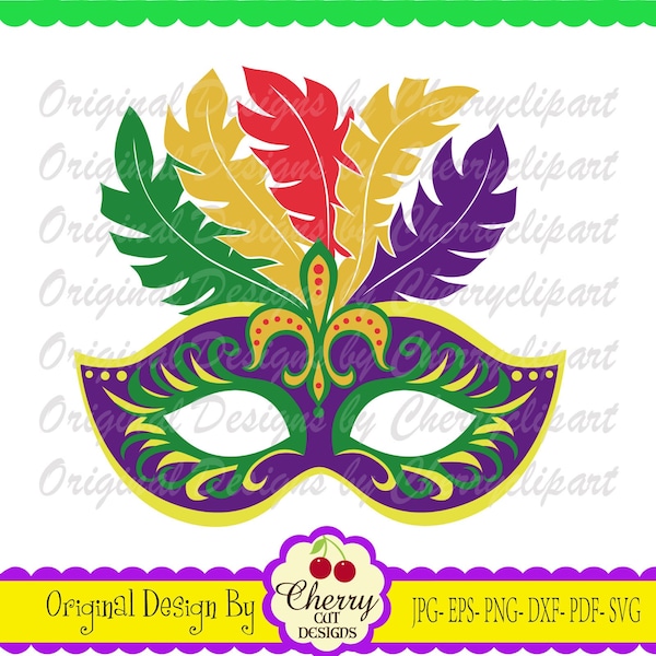 Mardi Gras Carnival svg Mask svg, Carnival Mask png jpg Silhouette & Cricut Cut Files MG25