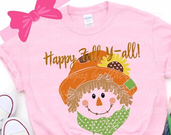 皆さん、秋の到来をお祝いしましょう。かかし SVG、秋の感謝祭カットファイル（デジタルダウンロード）