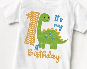 Dinosaur SVG, Dinosaur number 1, It&#39;s my 1st Birthday clip art,T-shirt iron on, Tranfer printing BIR85