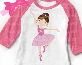Ballerina svg, ballerina Brown hair girl svg Silhouette & Cricut Cut design, Ballerina Clip Art, T-Shirt, Iron on, Transfer BYSVG18