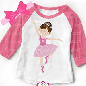 Ballerina svg, ballerina Brown hair girl svg Silhouette & Cricut Cut design, Ballerina Clip Art, T-Shirt, Iron on, Transfer BYSVG18