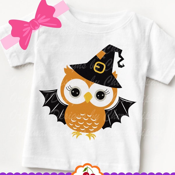 Halloween SVG, Witch hat Owl svg, Witch Owl svg Silhouette & Cricut Cut Files, owl clip art, T-Shirt, Iron on, Transfer DIGIHL70