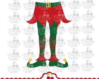 Elf girl legs SVG Dxf Christmas Elf Silhouette & Cricut Cut Files CHSVG31 -Personal and Commercial Use