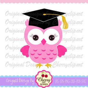 Graduation owl SVG DXF, Graduation cap svg Silhouette & Cricut Cut Files SCH20