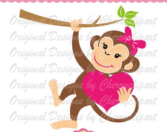 Download Rosette Valentines Day Monkey Etsy