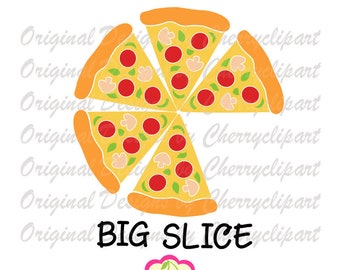 SVG DXF Pizza svg, Big Slice Pizza svg dxf Silhouette Cut Files, Cricut Cut Files FUR07 - Personal and Commercial Use