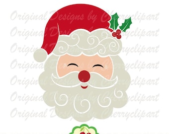 Christmas Santa Claus Svg Dxf Christmas Silhouette Cut Files, Cricut Cut Files CHSVG76 - Personal and Commercial Use
