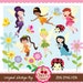 Cute Fairies digital clipart set for Personal and Commercial | Etsy