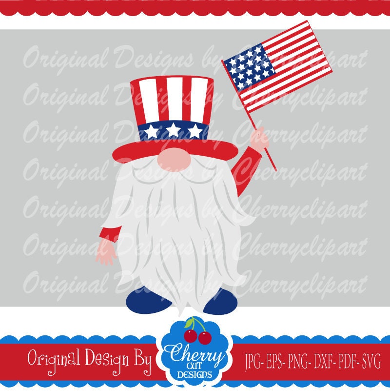 Download Patriotic gnome svg 4th of July gnome svg gnome with | Etsy