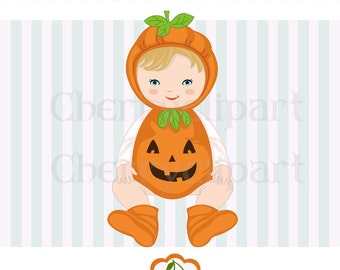 Halloween calabaza babay, Halloween costumbres bebé, bebé clip art SINGLES01 para manualidades de papel de uso personal y comercial, fabricación de tarjetas, diseño web