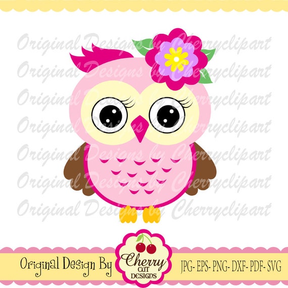 Download Owl Svg Dxf Owl With Flower Svg Silhouette Cricut Cut Etsy PSD Mockup Templates