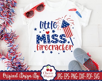 4th of July svg png, Little Miss Firecracker svg png, Firecracker svg  JULY50