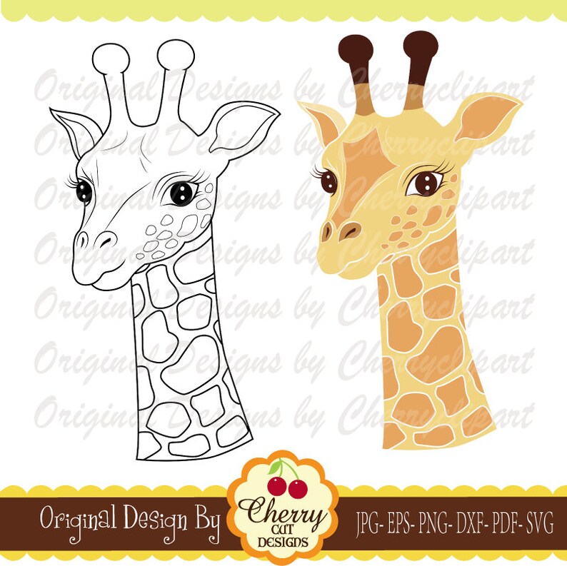 Download Giraffe SVG Baby Giraffe SVG DXF Animal Svg Silhouette ...