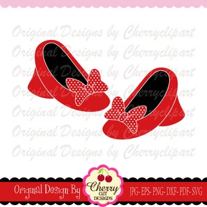 Shoes SVG Minnie shoes SVG DXF  Silhouette & Cricut Cut Files MM06