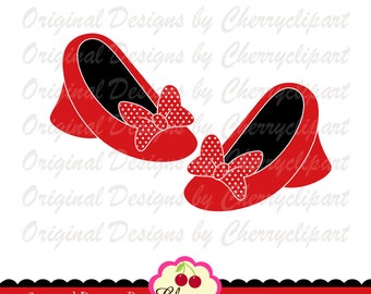 Shoes SVG Minnie shoes SVG DXF  Silhouette & Cricut Cut Files MM06