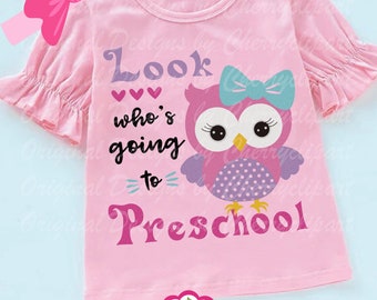 Owl svg, Preschool svg Silhouette & Cricut Cut, Preschool clip art, school girl svg