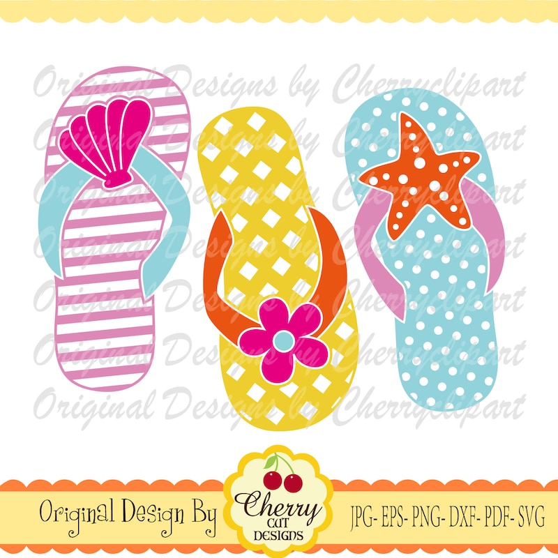 Flip Flops Clip Art - Etsy