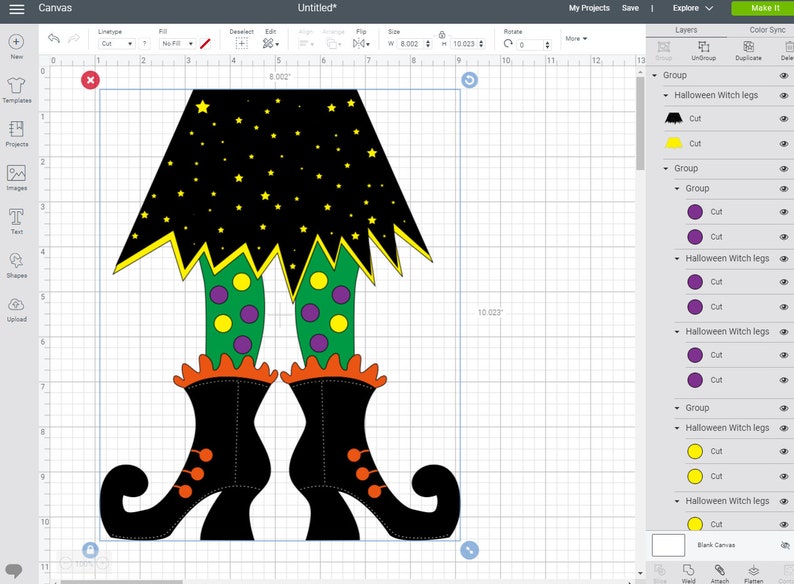 Halloween Witch Legs SVG Witch Boots SVG Silhouette &amp; Cricut - Etsy