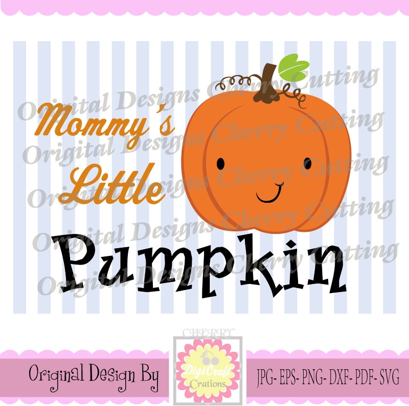 Mommy's Little PumpkinCute pumpkin face Pumpkin SVG | Etsy