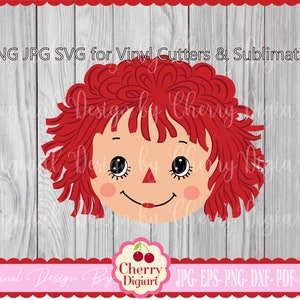 Vintage Raggedy Ann and Andy svg png Silhouette and Cricut Cut design, Clip art, T-shirt iron on, Tranfer printing BYSVG41 image 3