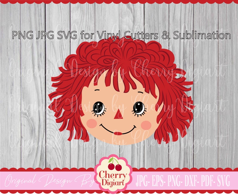 Vintage Raggedy Ann and Andy svg png Silhouette and Cricut Cut design, Clip art, T-shirt iron on, Tranfer printing BYSVG41 image 3