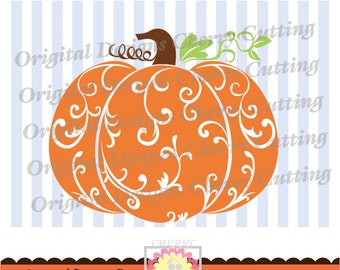 Floral Pumpkin PNG SVG: Thanksgiving Sublimation Art & Cut File (Digital Download)