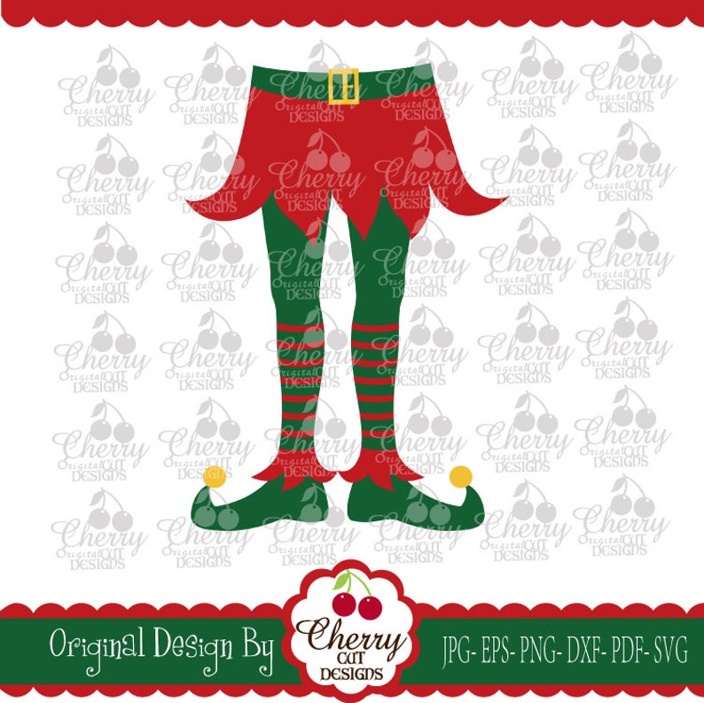 Download Elf girl legs SVG Dxf Christmas Elf Silhouette & Cricut ...