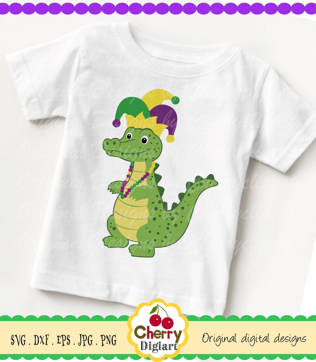 mardi gras gator svg