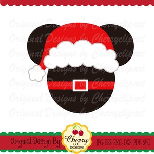 Christmas Santa Claus png svg, Mouse ears png Svg
