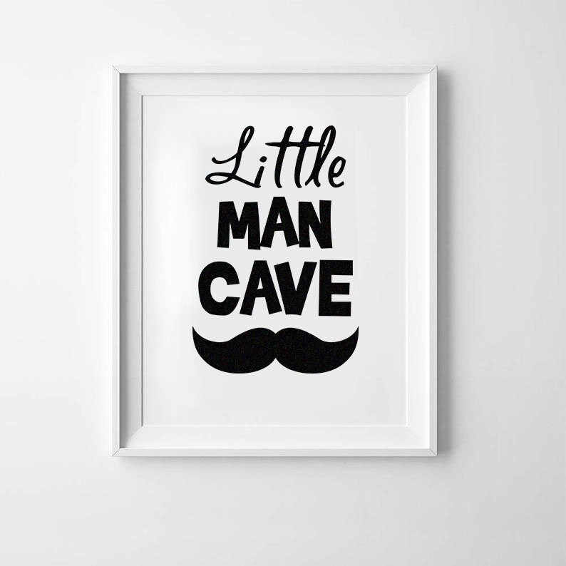 Little Man Cave Svg Silhouette &amp; Cricut Cut Files for Print - Etsy