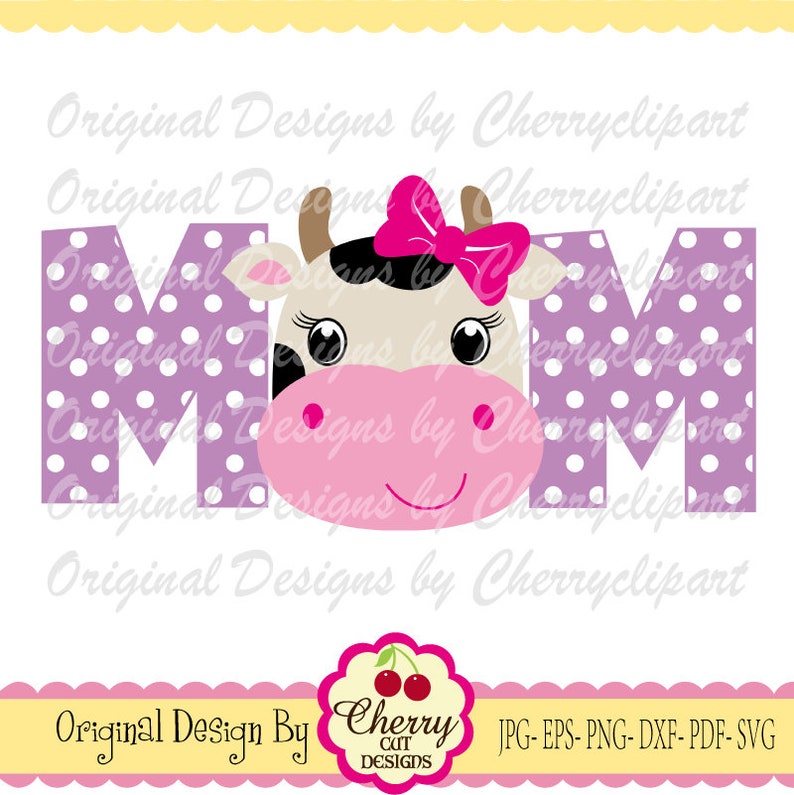 Download Cow Face SVG Cow MOM svg Farm Animal svg Silhouette and | Etsy