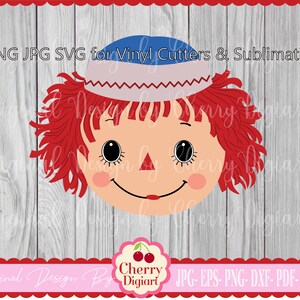 Vintage Raggedy Ann and Andy svg png Silhouette and Cricut Cut design, Clip art, T-shirt iron on, Tranfer printing BYSVG41 image 2