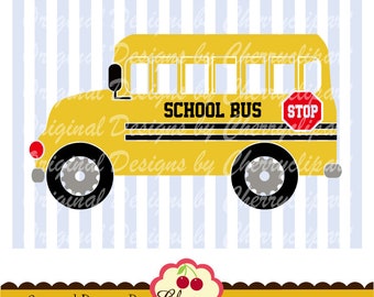 School bus Svg Dxf, Back to School  SVG DXF Silhouette & Cricut Cut Files SCH26