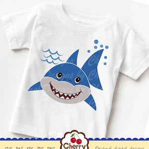 SVG,Dxf cut design,Shark svg Daddy shark SVG, Father's Day SVG Silhouette & Cricut Cut design, Shark Clip art, T-shirt iron on  AN70