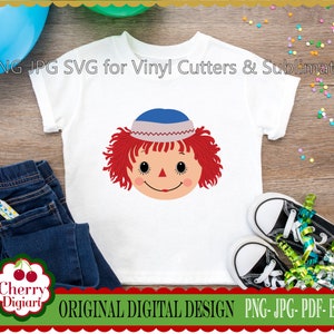 Vintage Raggedy Ann and Andy svg png Silhouette and Cricut Cut design, Clip art, T-shirt iron on, Tranfer printing BYSVG41 image 5