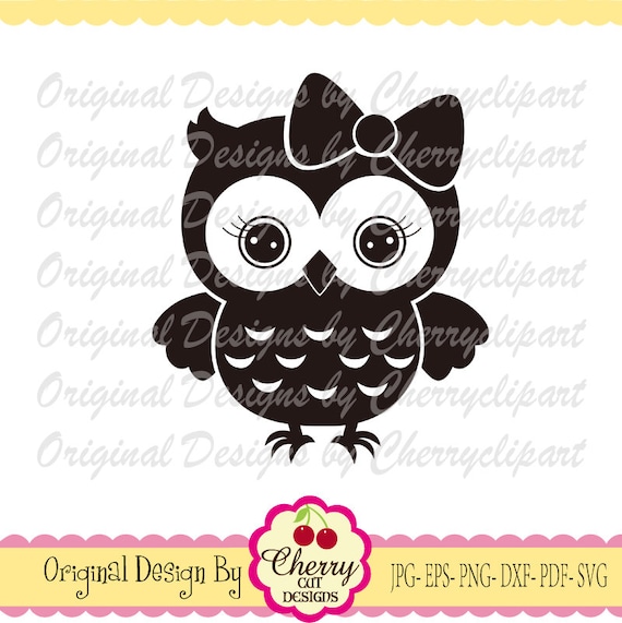 Download Owl Svg Dxf Owl With Bow Silhouette Cut Files Cricut Cut Etsy