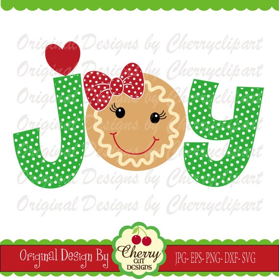 Download Free Christmas Joy Svg Dxf Gingerbread Joy Svg Christmas Etsy SVG DXF Cut File