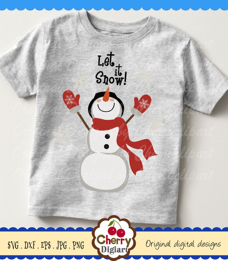 Download Let it Snow SVG eps jpg pngSnowman svg Winter Snowman | Etsy