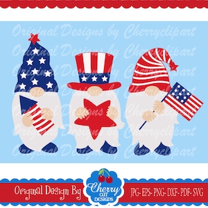 Kabouter png SVG, 4 juli Prtriotic kabouters svg, drie kabouters svg silhouet & Cricut Cut ontwerp, kabouter-illustraties 36 JULI