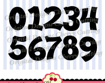 Birthday Numbers Plain Numbers 0-9 Pack Bundle Silhouette & Cricut Cut Files